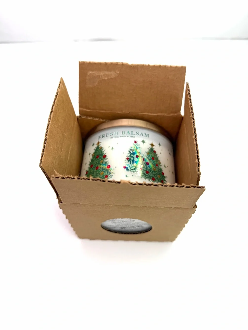 Bath & Body Works White Fresh Balsam 3-Wick 14.5 oz Candle - Picture 5 of 7